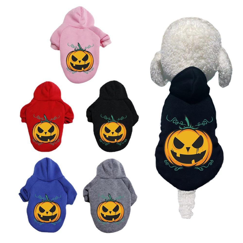 Halloween Pumpkin Dog Pattern Sweater Clothes - Trendha