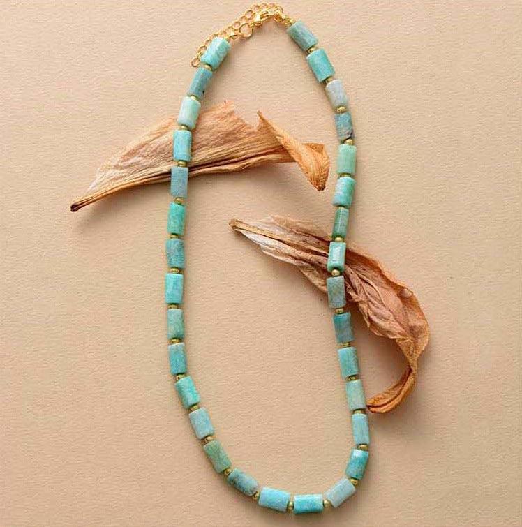 High-end Red Natural Stone Necklace - Trendha