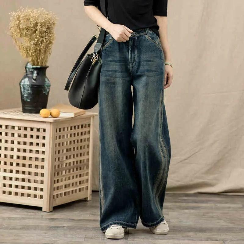 High Waist Loose Drooping Straight Wide Leg Women - Trendha