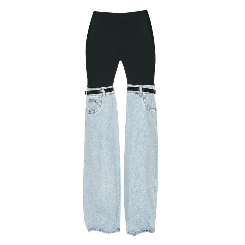 High Waist Straight Wide Leg Senior Personality Chic Pants For Women - Trendha