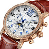 Color: Rose gold white brown belt