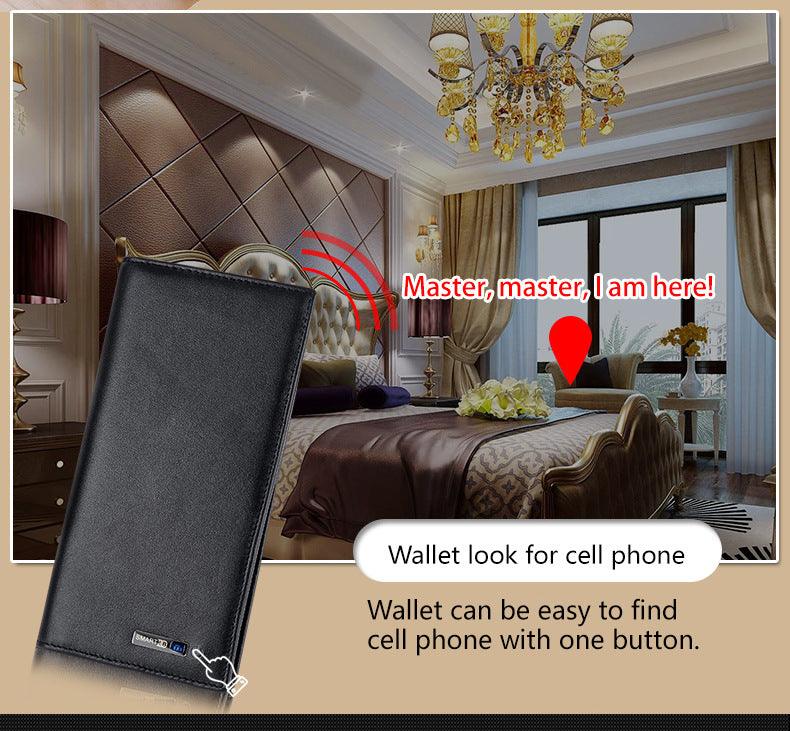 Black Leather Long Wallet with Card Slots