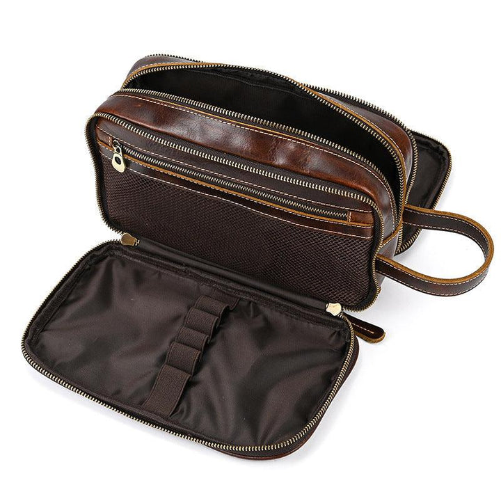 Large Capacity Leather Travel Cosmetics Storage Bag - Trendha