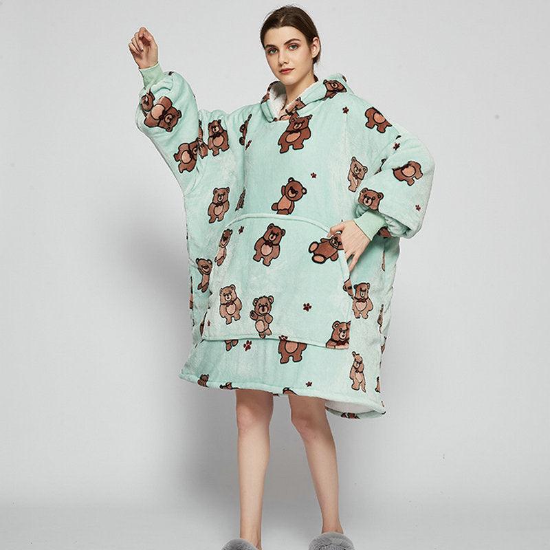 Large Flannel Lovers Casual Home Clothes Pajamas - Trendha