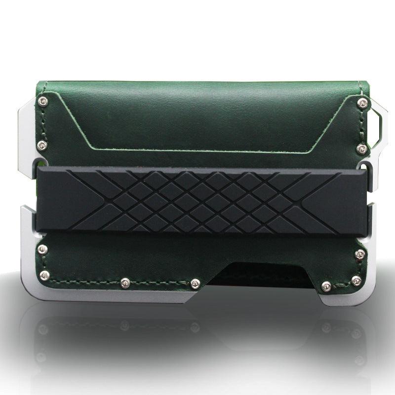 Leather Card Holder Anti-magnetic Metal Aluminum Alloy Wallet