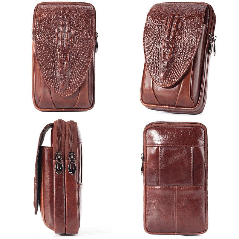 Leather Men's Mobile Phone Pockets Vertical Multi-function - Trendha