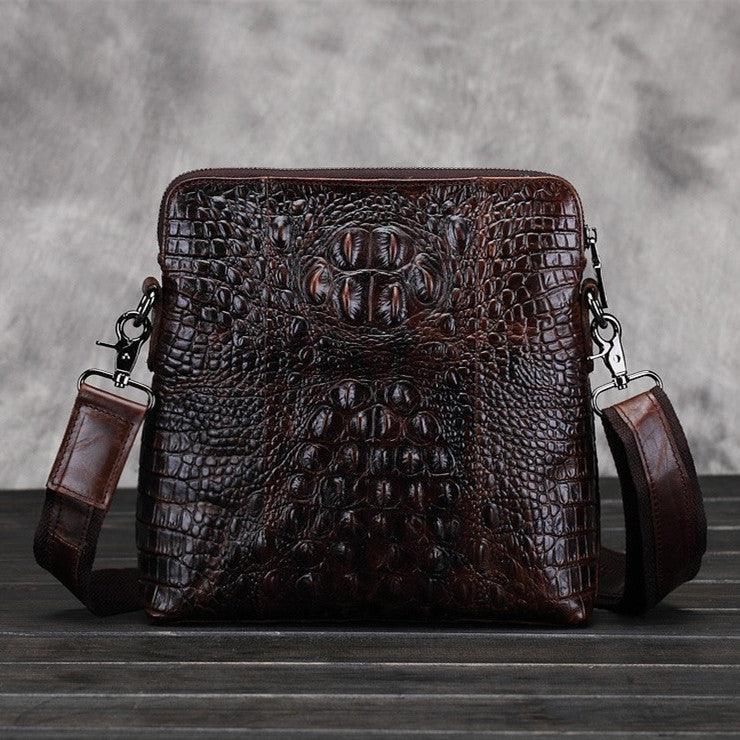 Leather Shoulder Bag Casual Waxed Cowhide Men - Trendha