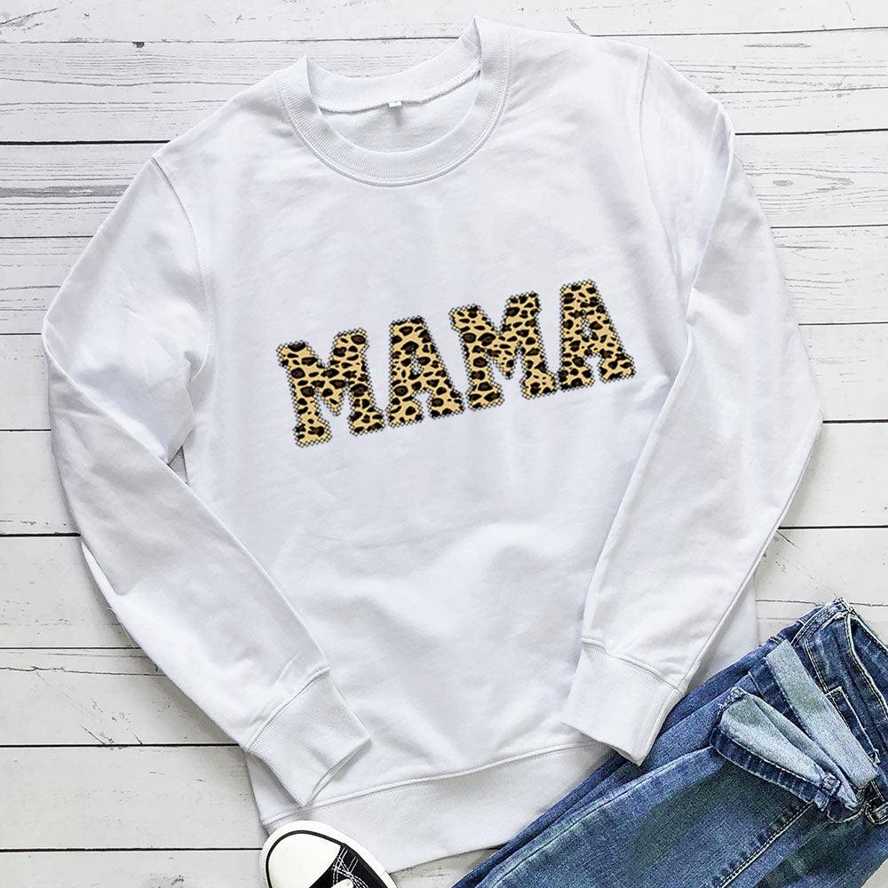 Leopard Print Mother's Day Sweatshirt Casual - Trendha