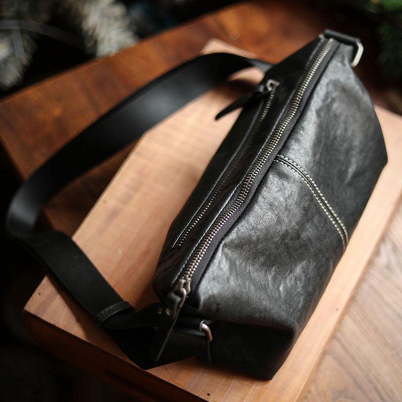 Light Casual Men's Leather Shoulder Messenger Bag - Trendha
