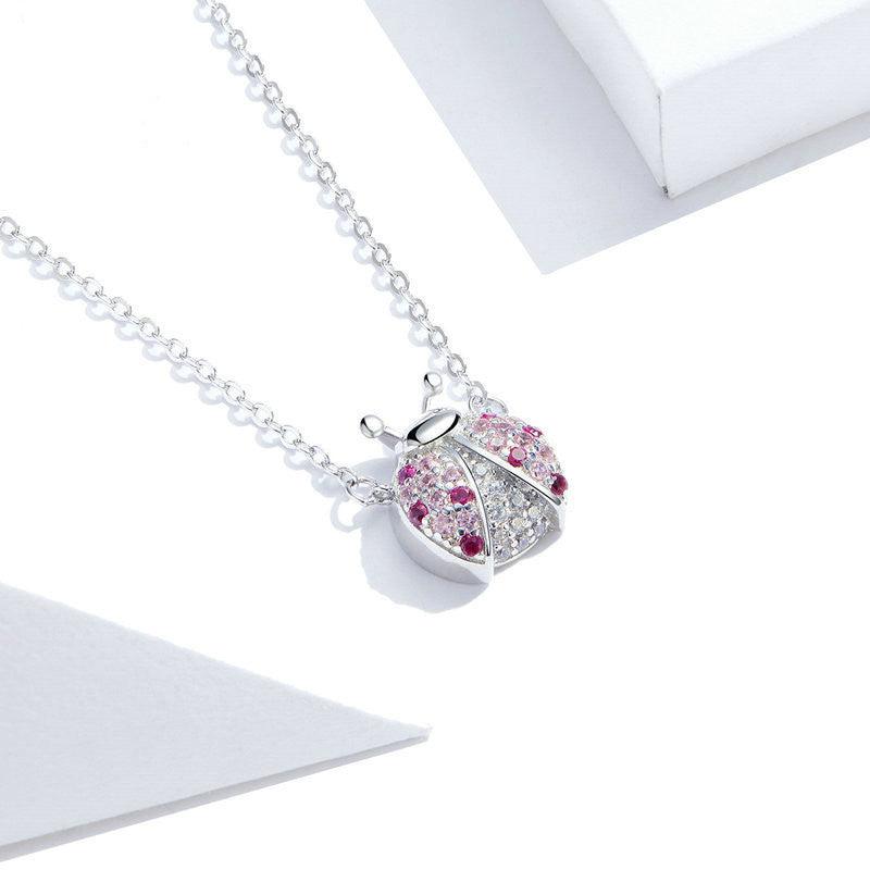 Little Ladybug Sterling Silver Necklace - Trendha