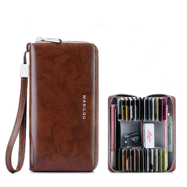 Long Multi-card Large Capacity Leather Men's Wallet - Trendha