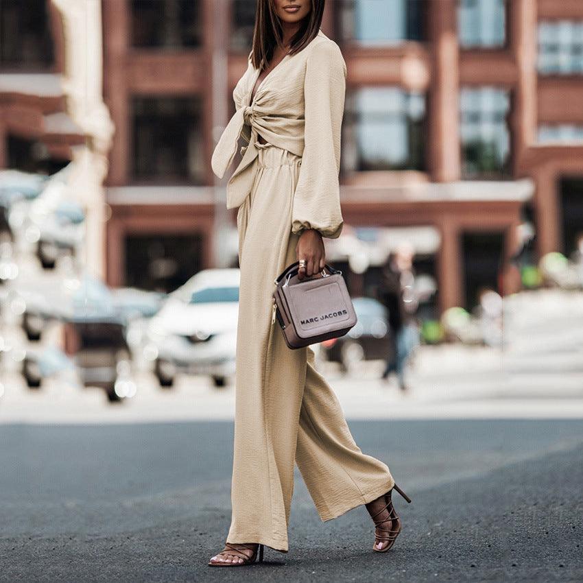 Long Sleeve 2piece Suit Casual Solid Color - Trendha