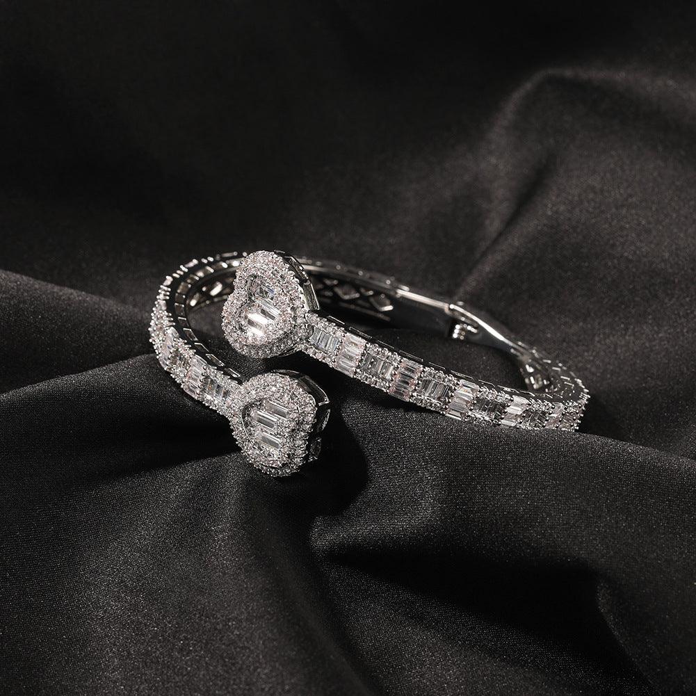 Love Spring Buckle Bracelet Geometric Diamond - Trendha