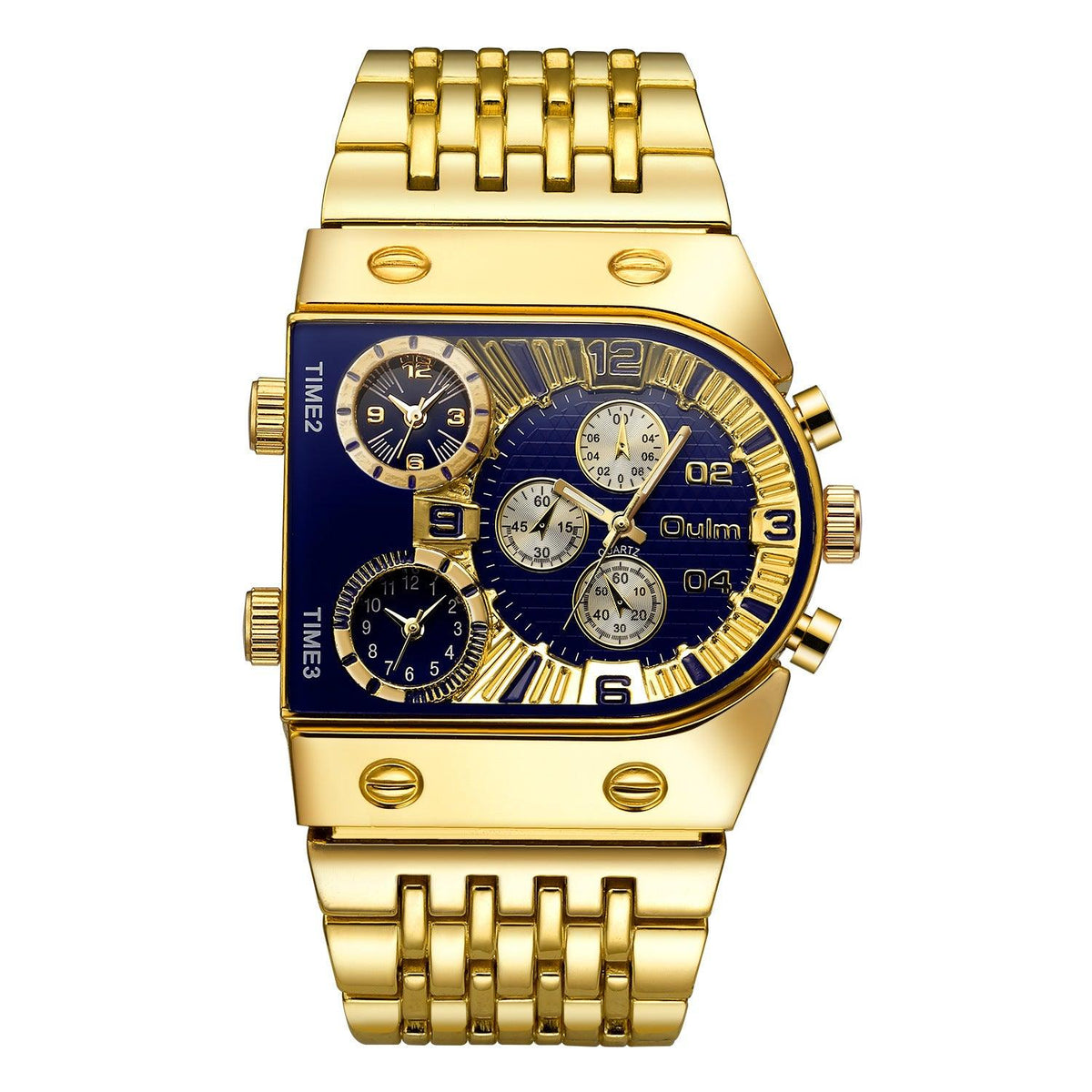 Luminous Men's Watch Steel Band Casual Gold - Trendha