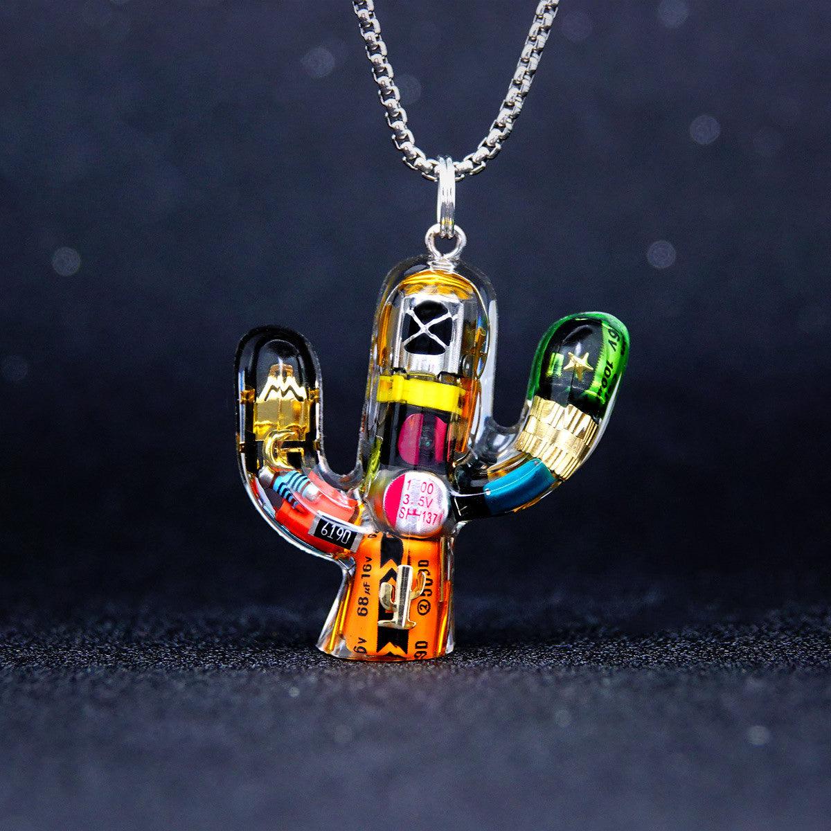 Men's And Women's Fashionable And Simple Cactus-shaped Pendant Necklace - Trendha