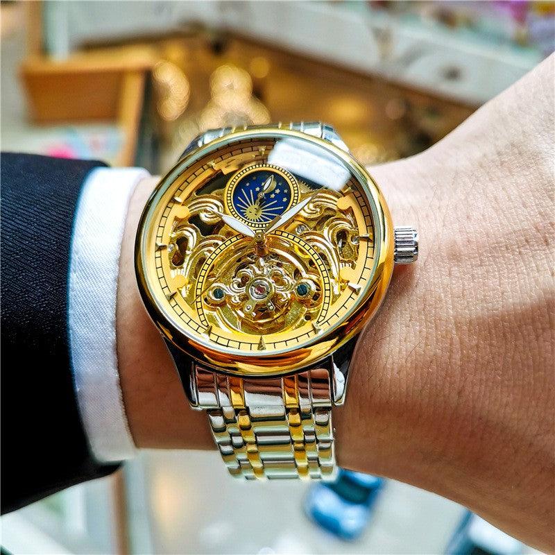 Men's Luminous Hollow Out Fully Automatic Mechanical Watch - Trendha