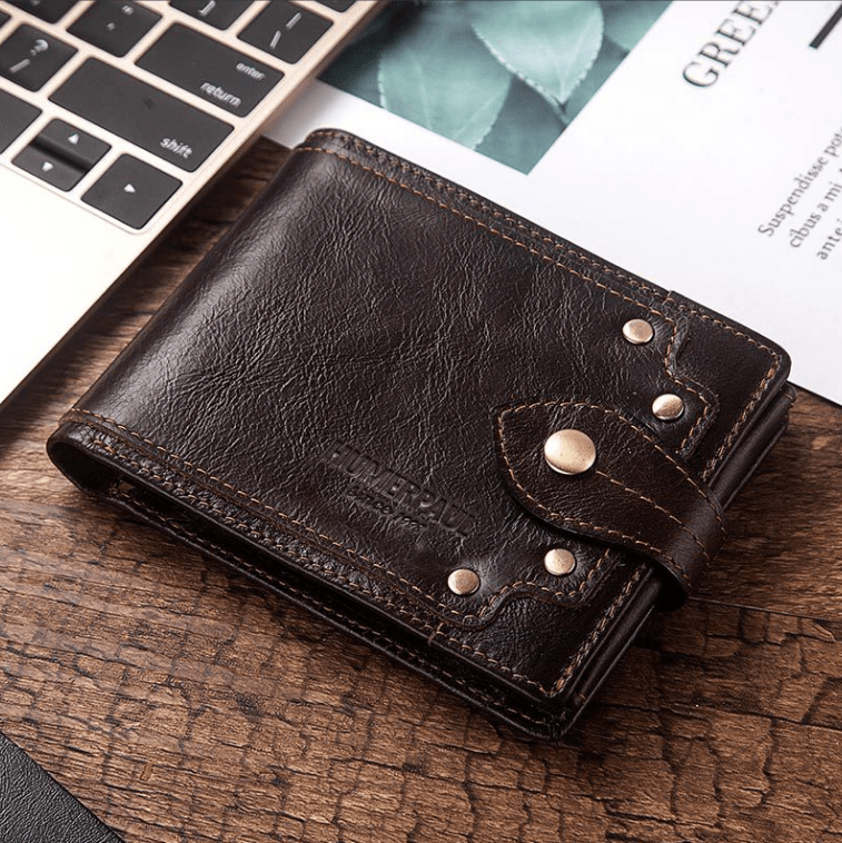 Men's Multi-card Anti-magnetic Real Cowhide Wallet - Trendha