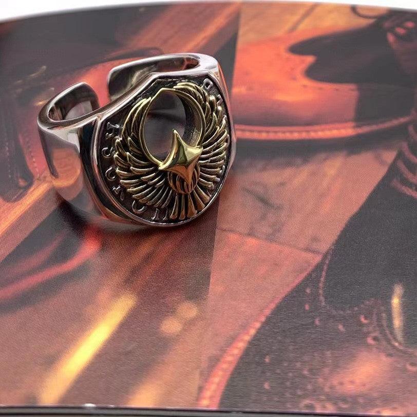 Men's Retro Fashion Sterling Silver Ring - Trendha
