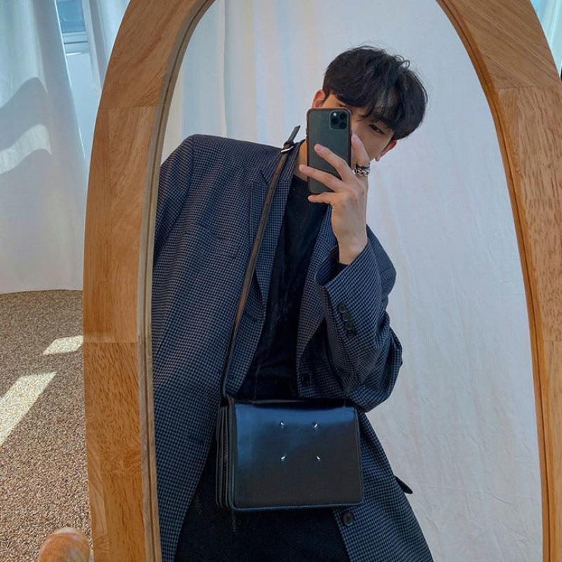 Men's Simple And Versatile One-shoulder Fashion Casual Small Square Bag - Trendha