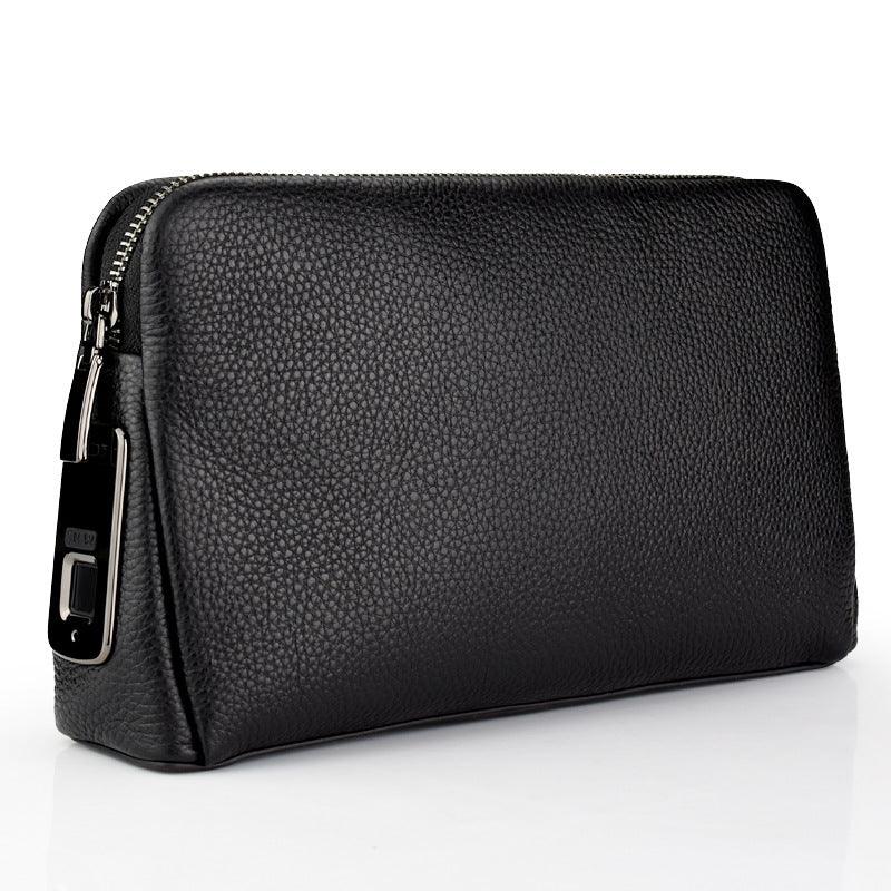 Mens Wallet Fingerprint Lock Bag First Layer Cowhide Business Handbag Men Fashion Fingerprint Men Bag - Trendha