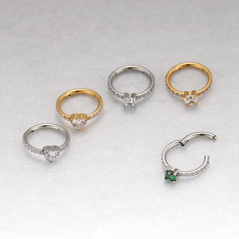 Micro Inlaid Zircon 8mm Small Studs - Trendha