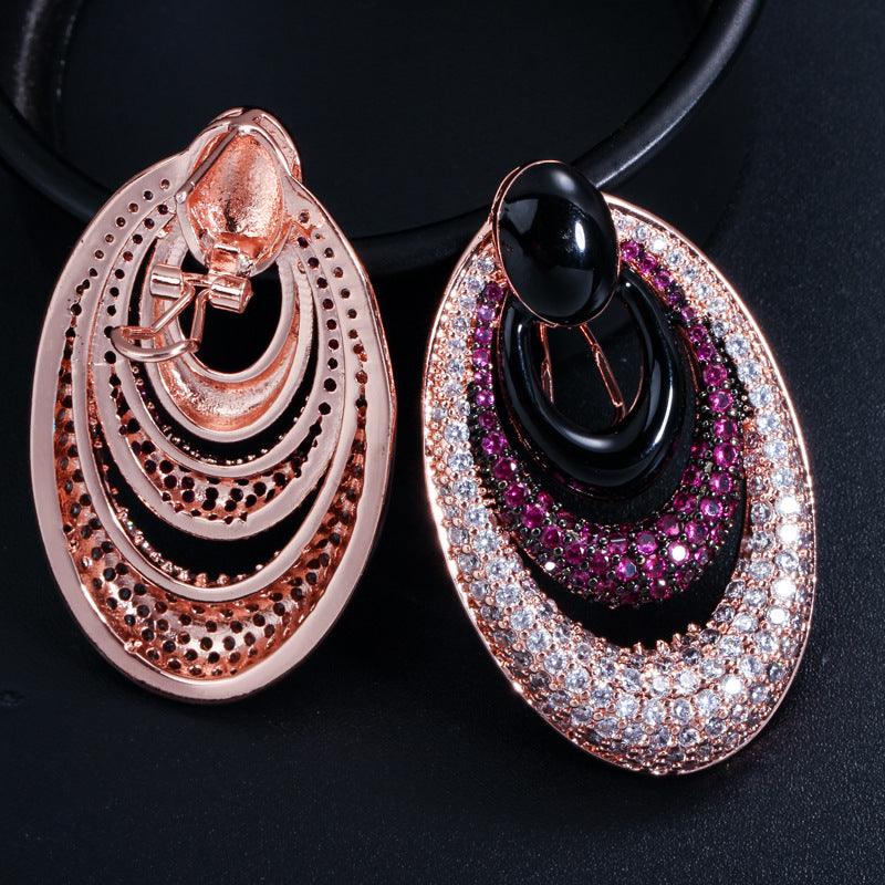 Micro-zircon Inlaid Water Drop Ear Environmental Protection Color - Trendha