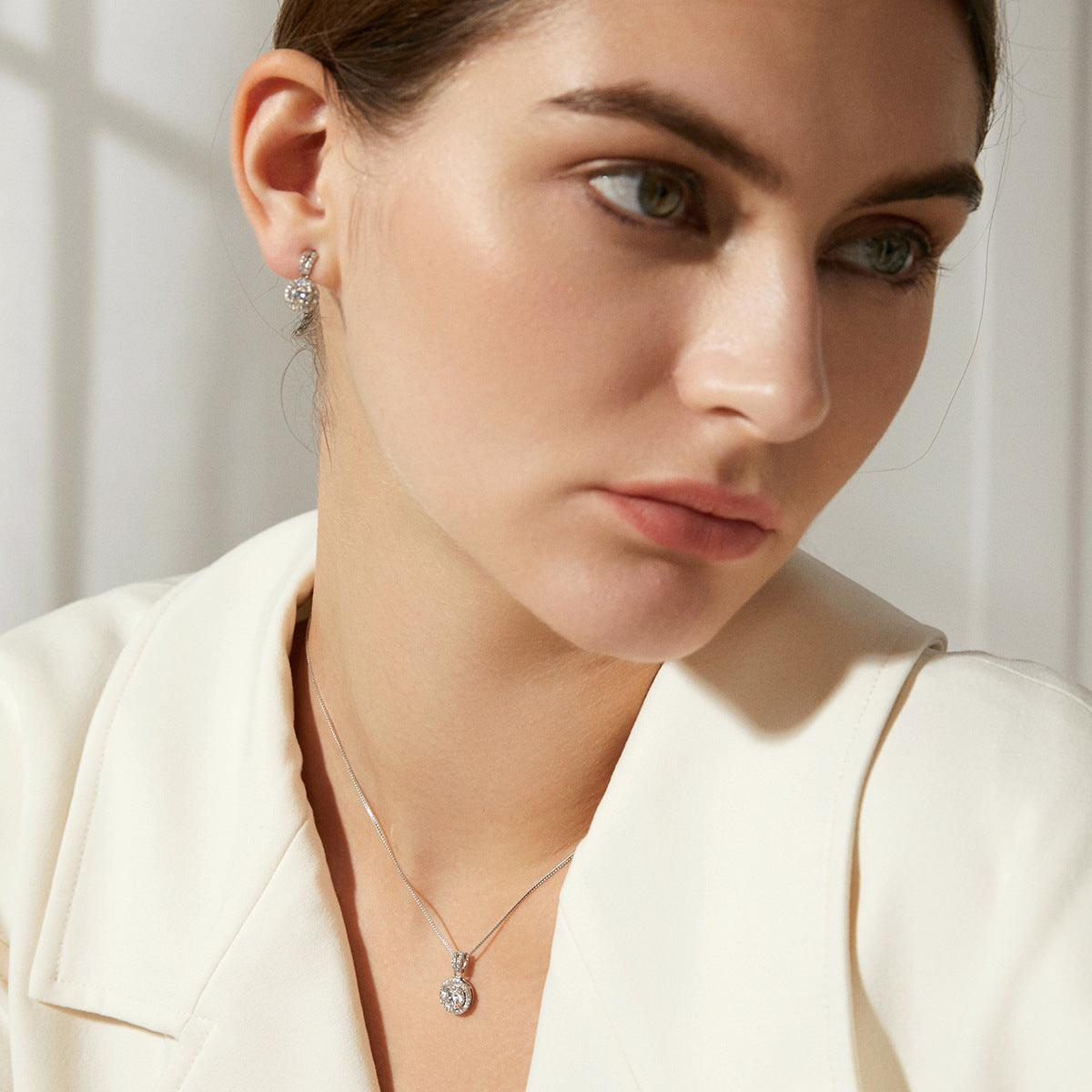 Mosang Necklace S925 Silver Pendant Female - Trendha