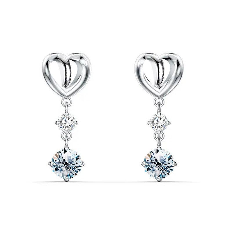 Mossan Stone Love Four Claw Stud Temperament Simple - Trendha