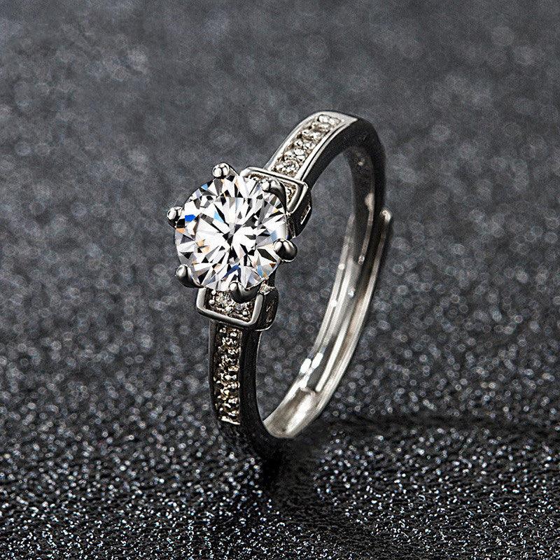 Mossstone Ring With Silver Ring - Trendha