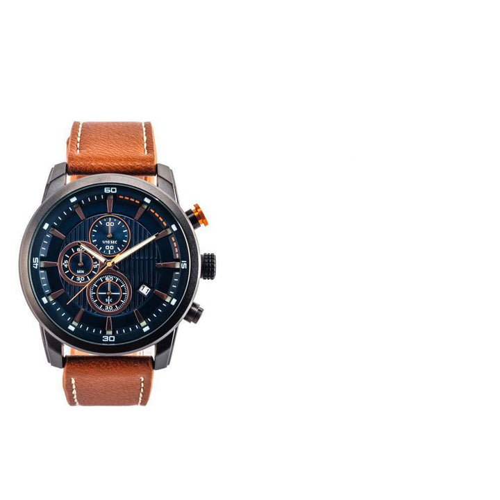 Multifunctional Leather Sports Quartz Watch - Trendha