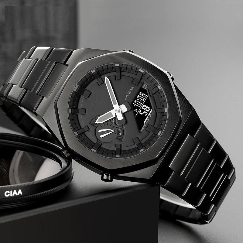 Multifunctional Sports Electronic Male Student Five Sets Of Alarm Clock Business Waterproof Watch - Trendha