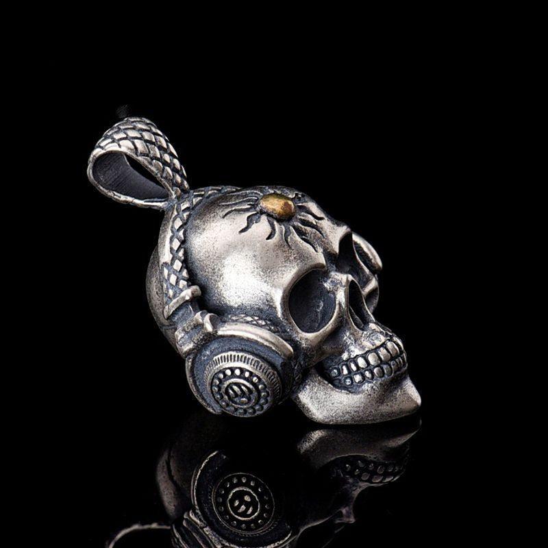 Music Headset Skull Pendant Punk - Trendha