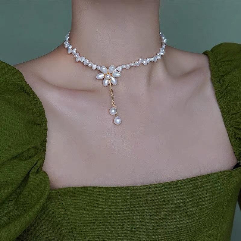 Natural Freshwater Pearl Copper Plated 14K Gold Necklace - Trendha