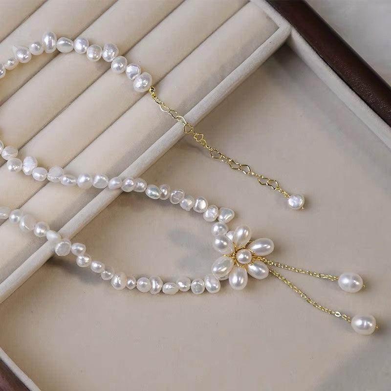 Natural Freshwater Pearl Copper Plated 14K Gold Necklace - Trendha