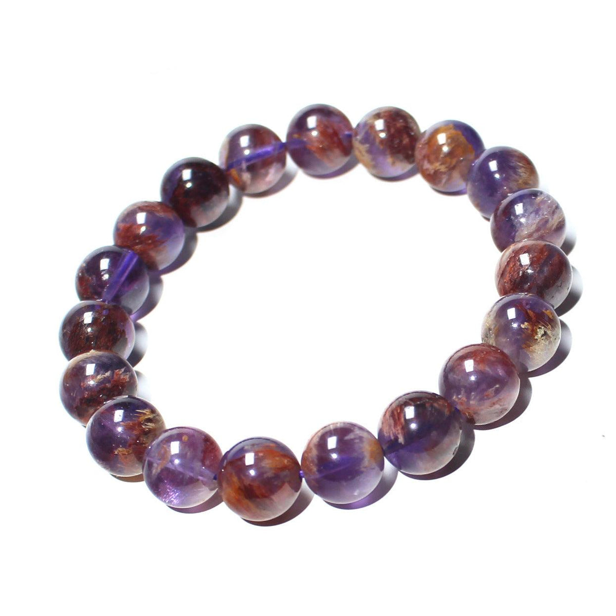 Natural Purple Ghost Fashion Versatile 8mm Single Ring Bracelet - Trendha