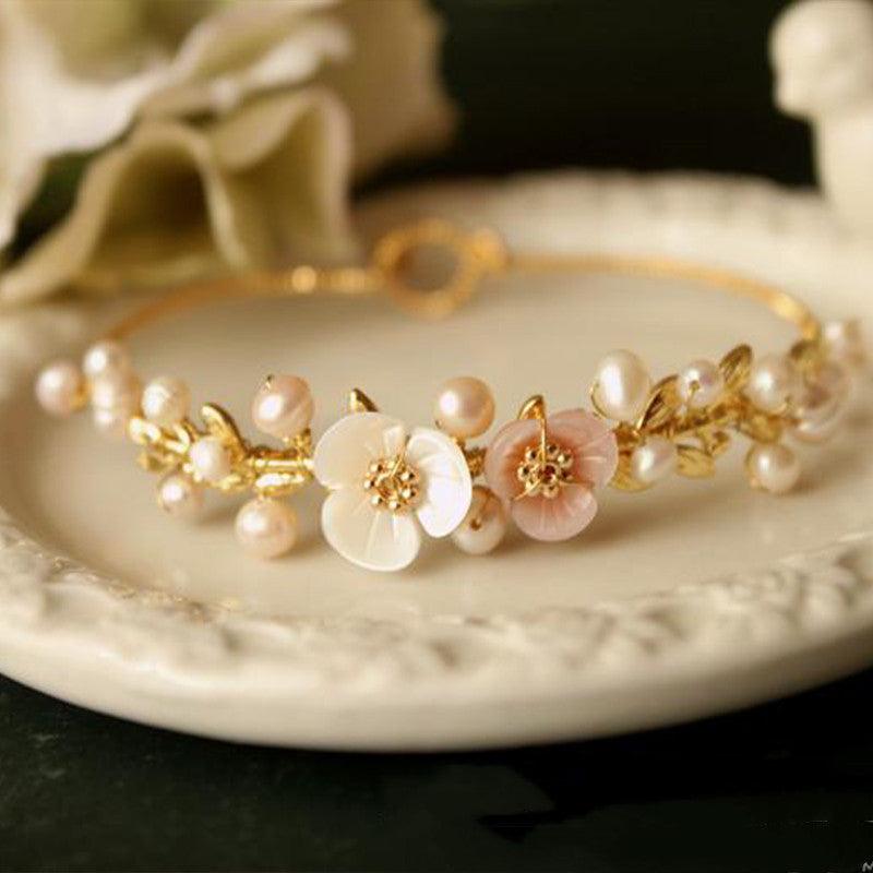 Natural Shell Carved Handmade Bracelet - Trendha