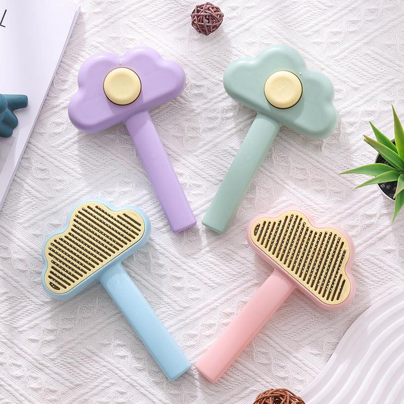 New Cloud Pet Comb Cat Comb Pet Brushing Pet Self-cleaning Needle Comb Pet Hair Remover Pet Comb Batch - Trendha