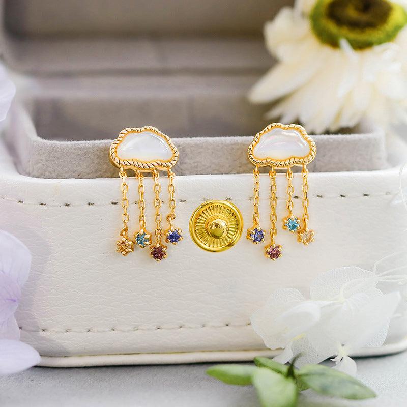 New Cloud White Butterflies Earrings - Trendha