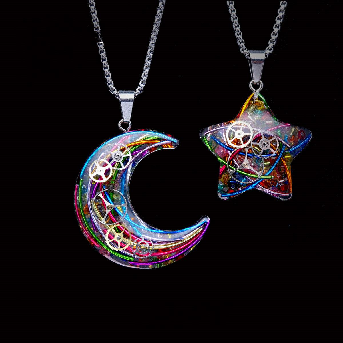 New Original Star Moon Necklace - Trendha