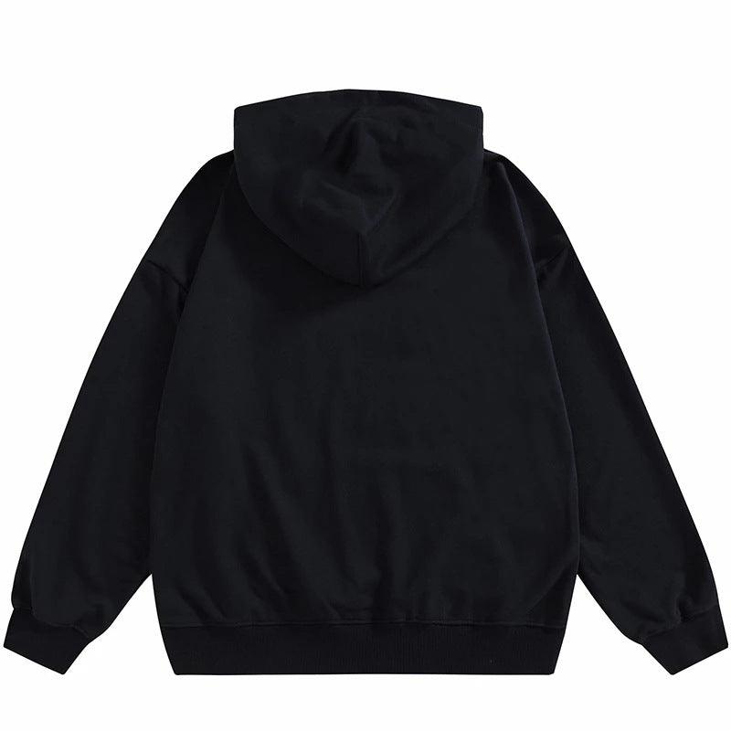 New Plush Loose Long-sleeved Hoodie Solid Color Sweater For Women - Trendha