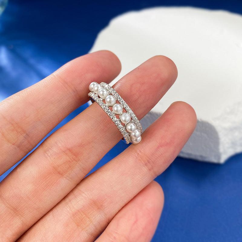 New S925 Silver Elegant Chic Pearl Ring For Women - Trendha