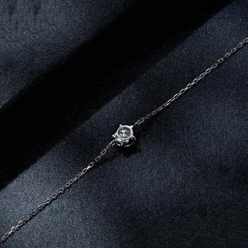 New S925 Silver Sparkling Moissanite Bracelet - Trendha