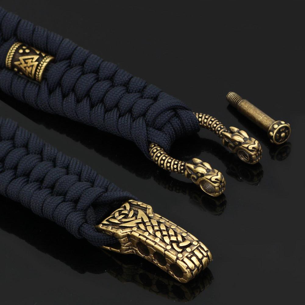 New Stainless Steel Viking Beads Triangle Rune Spin On Bracelet - Trendha