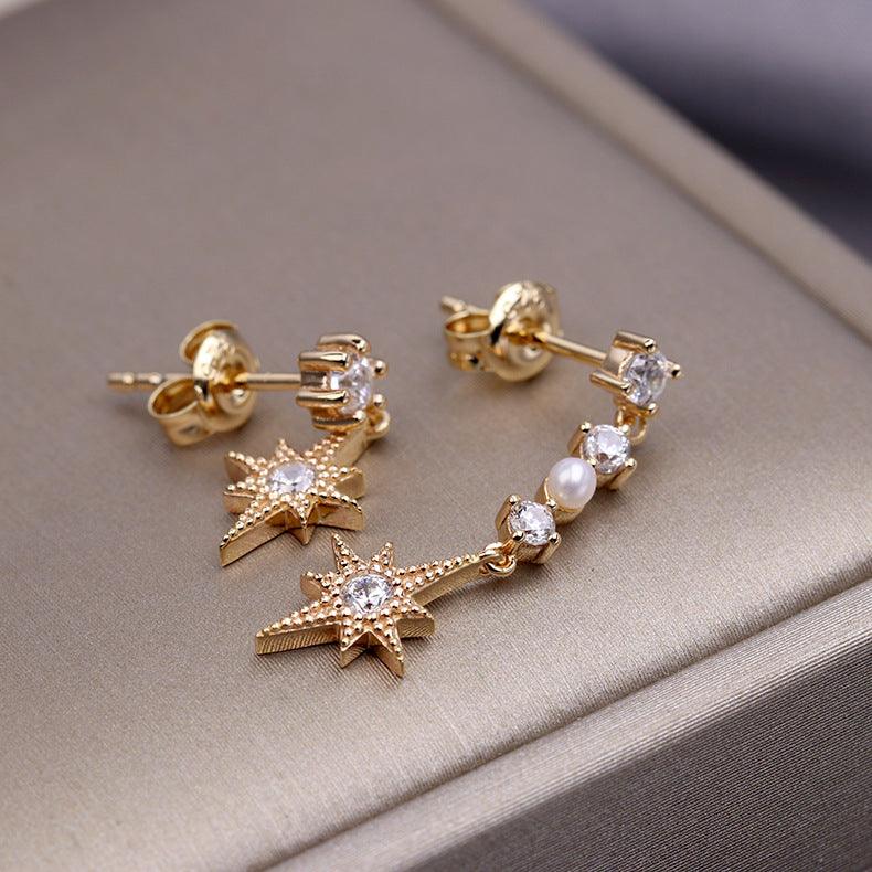 New Sterling Silver Gold Plated Earrings - Trendha
