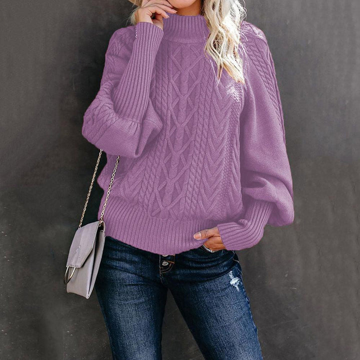 New Style Medium Neck Sweater Women's Loose Long Sleeve Knitting - Trendha