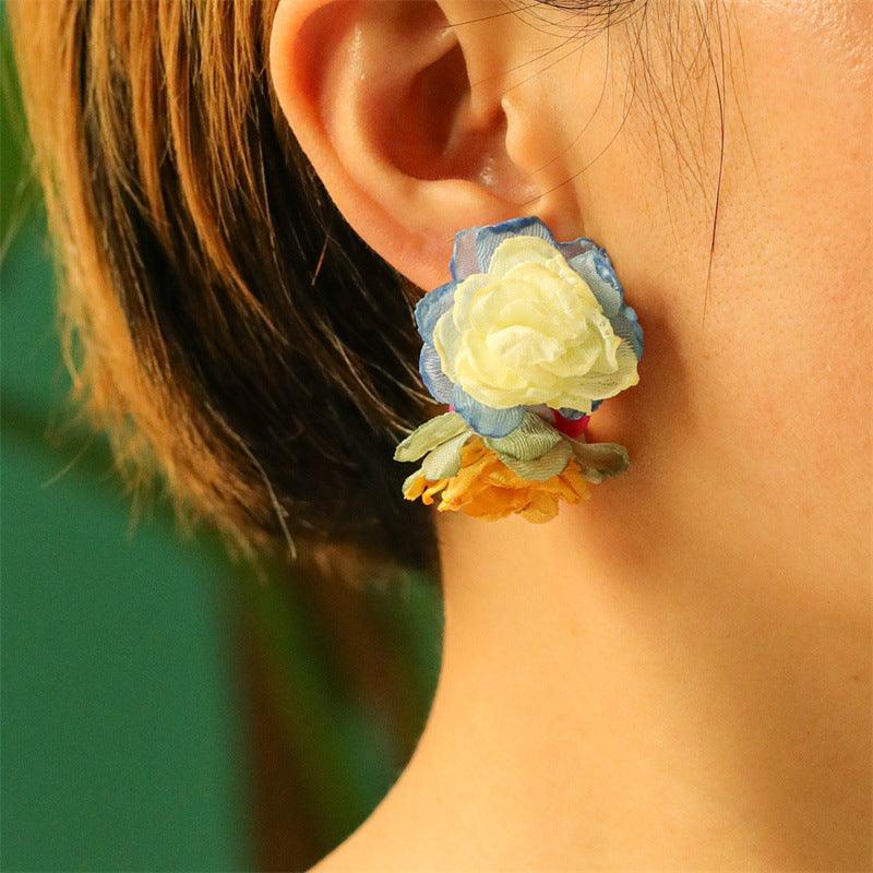 New Women's Handmade Flower Earrings - Trendha