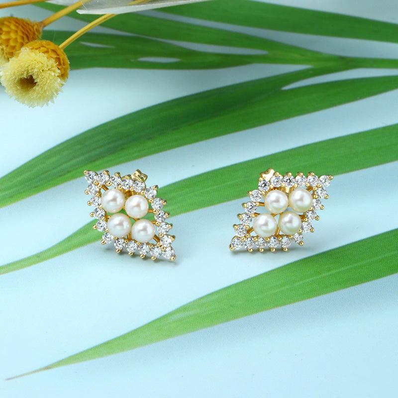 New Women's Natural Pearl Earrings - Trendha