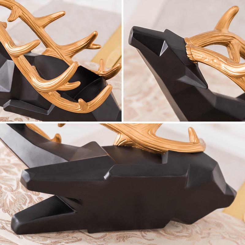 Nordic Light Luxury Wine Rack Deer Decoration Creative Wine Cabinet Dining Table Decoration - Trendha