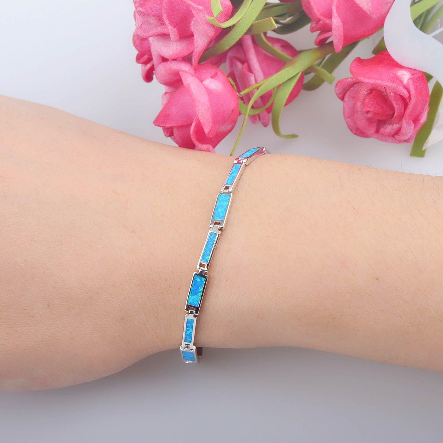Opal Bracelet Fashion Colored Gems Ornament - Trendha