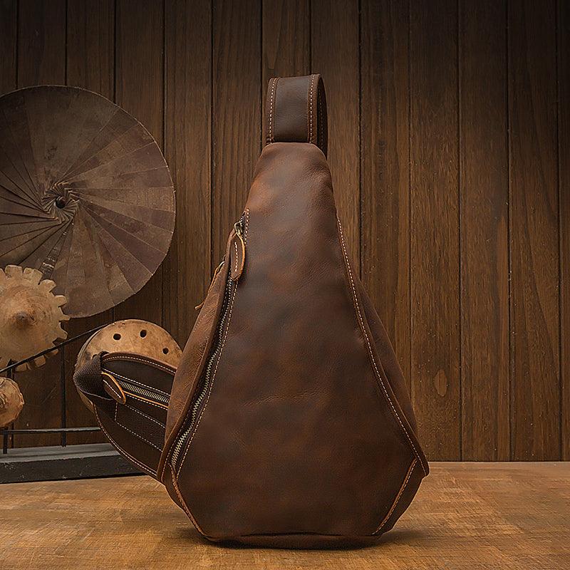 Original Handmade Leather Chest Bag For Men In Europe And America - Trendha